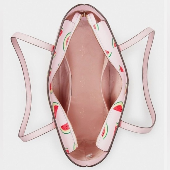 KATE SPADE NWT BUNDLE OF 4 Watermelon Tote, Charm & Wallet with dust bag - Picture 3 of 7